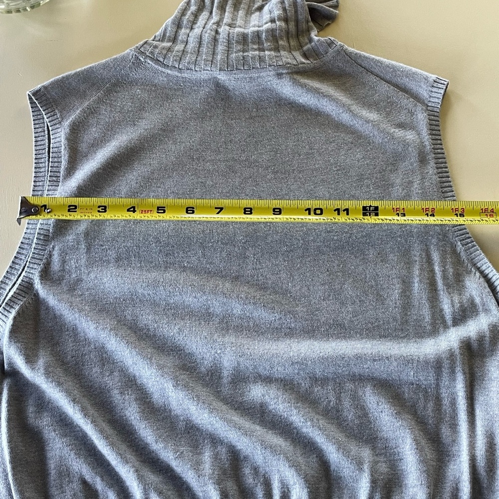 Ellen Tracy Gray silk and cashmere sleeveless sweater -size XL - Picture 5 of 7